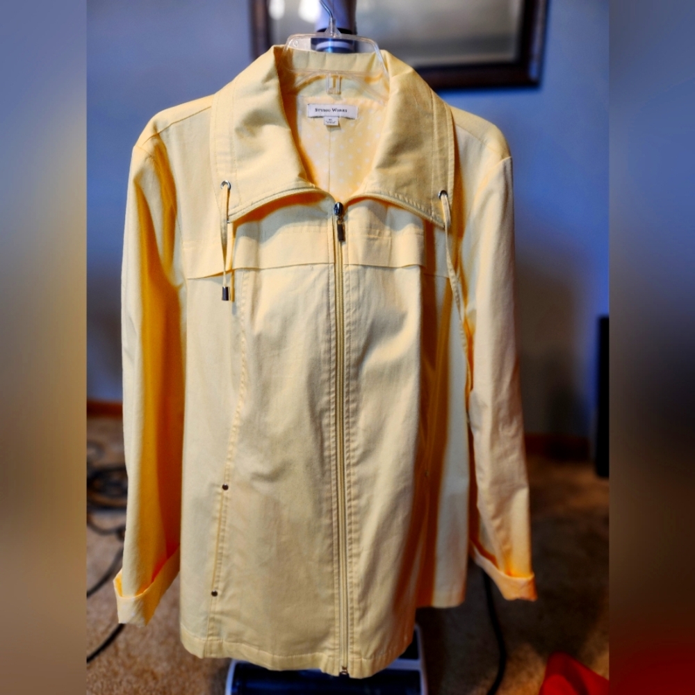 Jones New York Light Yellow Utility Jacket